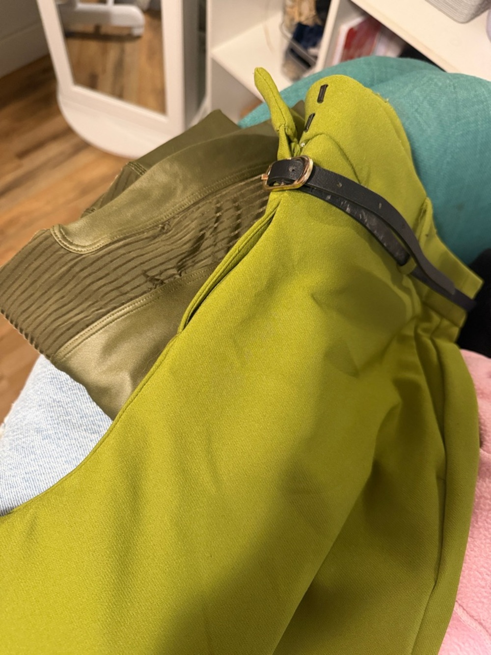 Rachel Zoe Olive Green Ponte straight leg work pants - Picture 6 of 6